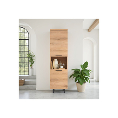 Opbergkast Paranno 197x055x42 cm bruin 2 deurs