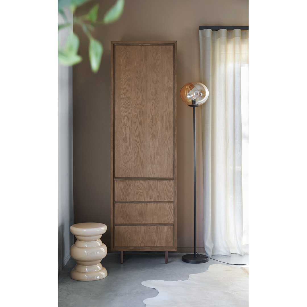 Opbergkast Calvo 202x060x040 cm bruin 3 lades
