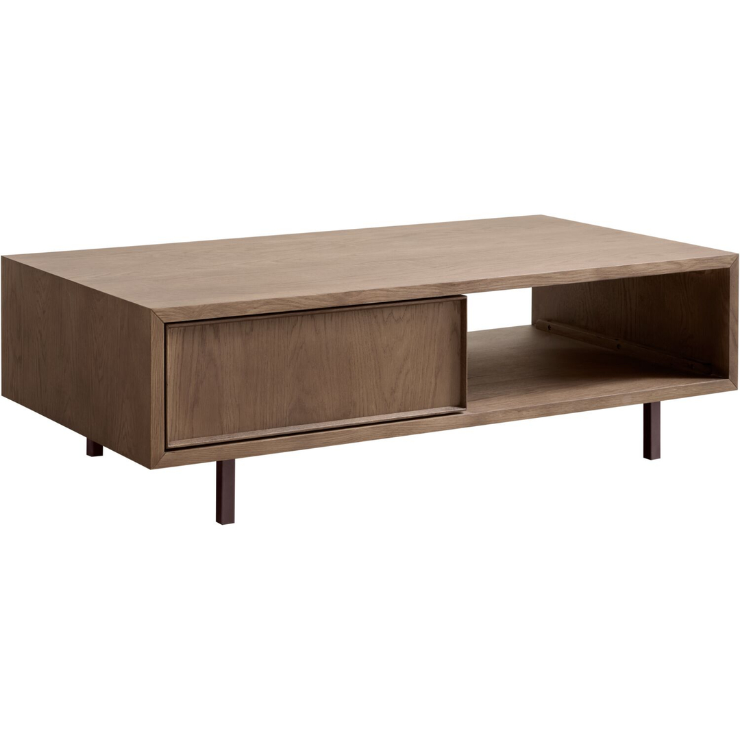 Salontafel Calvo bruin 123x64 cm rechthoekig