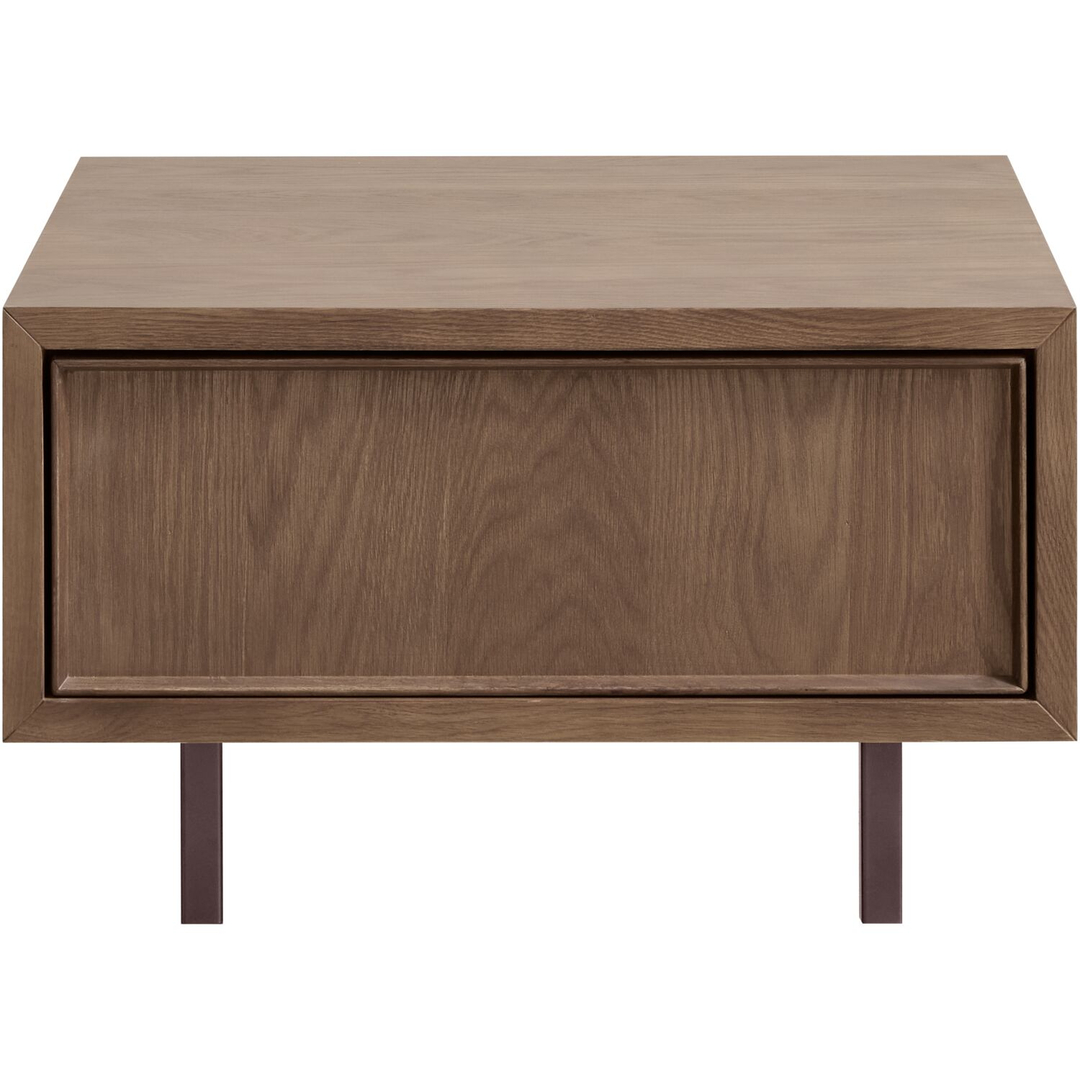 Bijzettafel Calvo bruin 64 cm vierkant