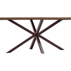Eettafel Tavolo eikenhout 200x100 cm rechthoekig donkerbruin