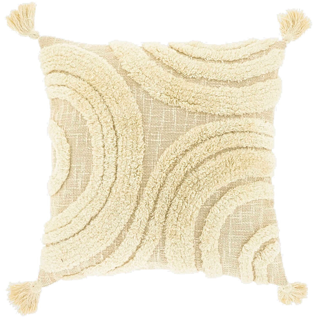 Sierkussen Foglia 45x45cm dessin 2 naturel