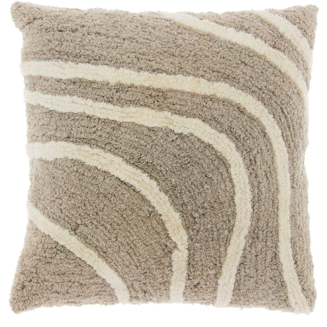 Sierkussen Foglia 45x45cm dessin 10 taupe