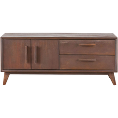 Tv-meubel Tivi donkerbruin mangohout 134 cm