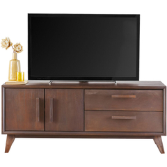 Tv-meubel Tivi donkerbruin mangohout 134 cm