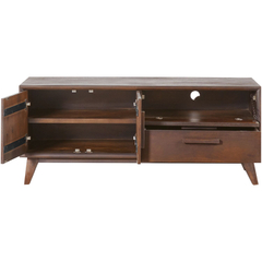 Tv-meubel Tivi donkerbruin mangohout 134 cm
