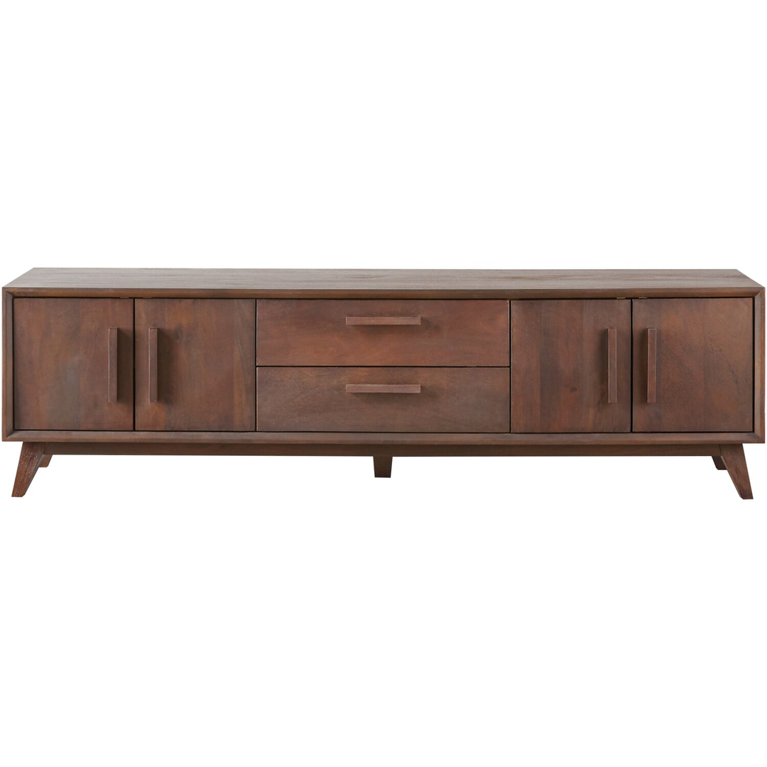Tv-meubel Tivi donkerbruin mangohout 197 cm