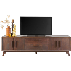 Tv-meubel Tivi donkerbruin mangohout 197 cm