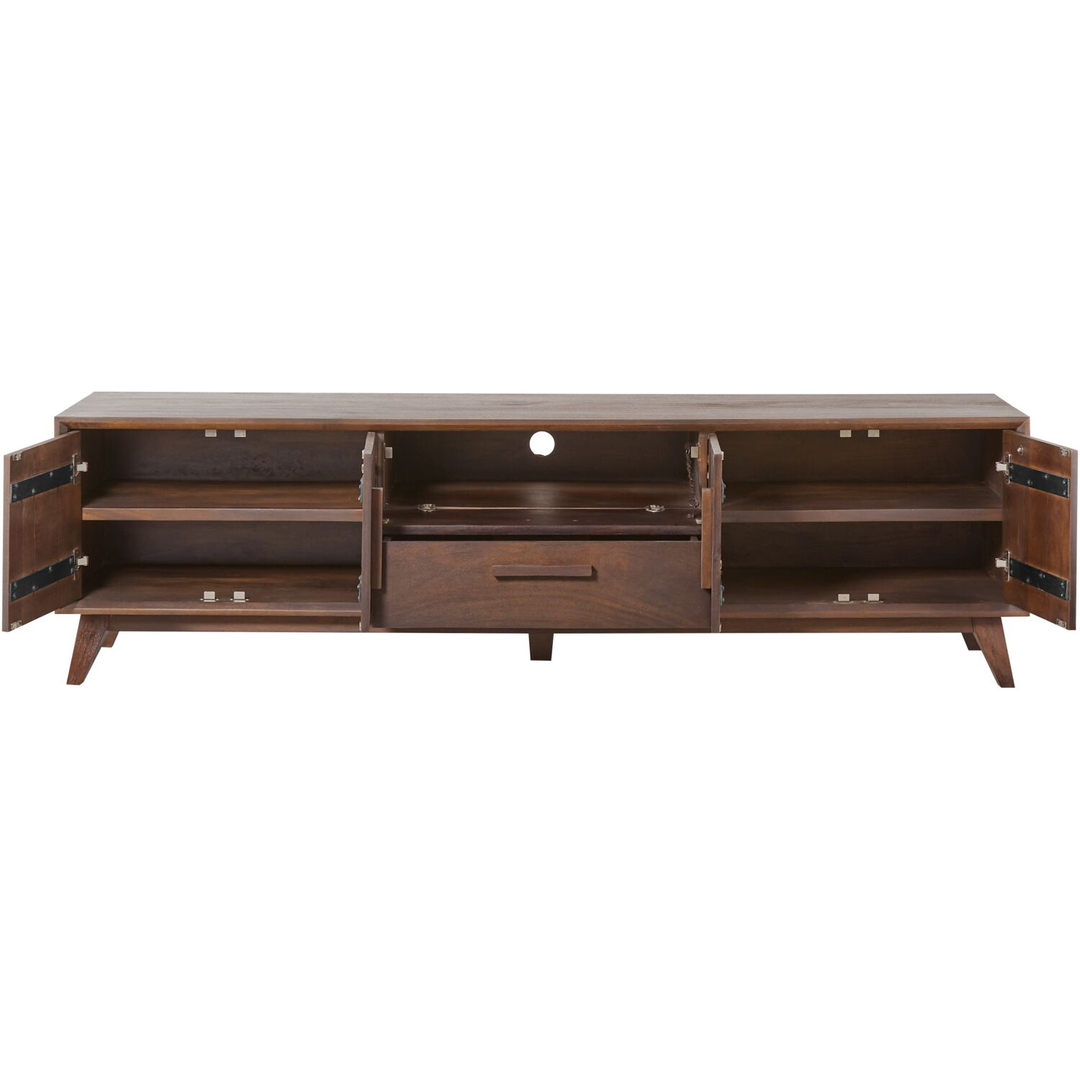 Tv-meubel Tivi donkerbruin mangohout 197 cm