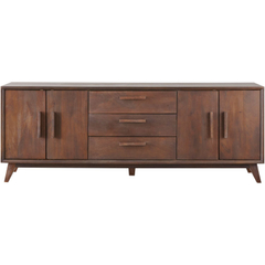 Dressoir Tivi donkerbruin mangohout 72x197x42 cm