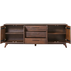 Dressoir Tivi donkerbruin mangohout 72x197x42 cm