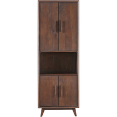 Opbergkast Tivi donkerbruin mangohout 195x69x42 cm