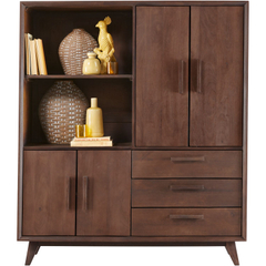 Opbergkast Tivi donkerbruin mangohout 155x134x42 cm