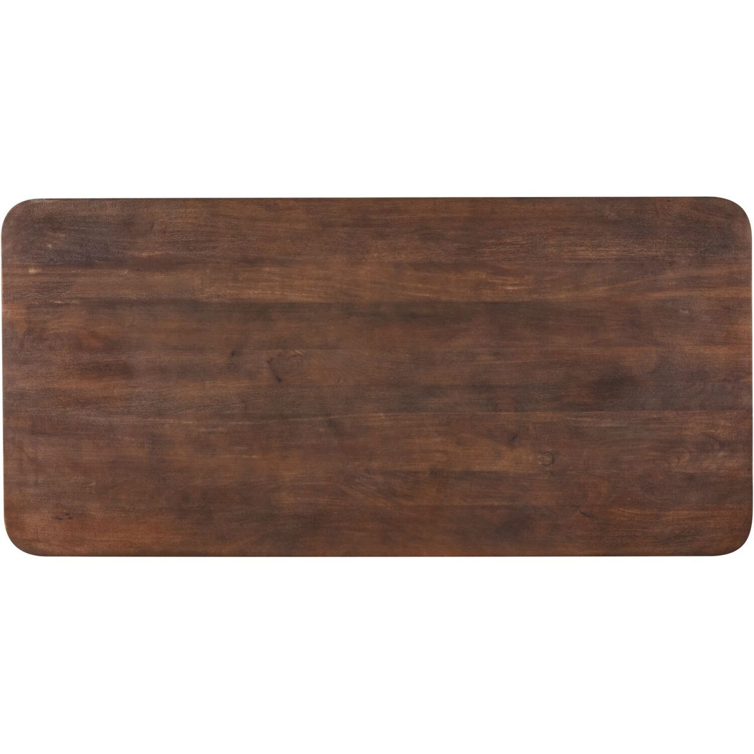 Eettafel Tivi donkerbruin mangohout 170x100 cm rechthoekig
