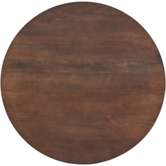 Eettafel Tivi donkerbruin mangohout 140 cm rond