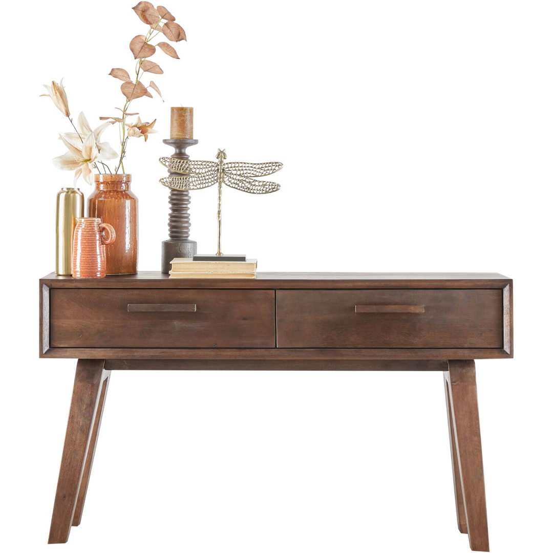 Sidetable Tivi 134x35cm rechthoekig donkerbruin