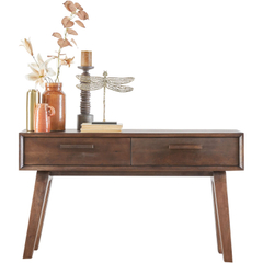 Sidetable Tivi 134x35cm rechthoekig donkerbruin