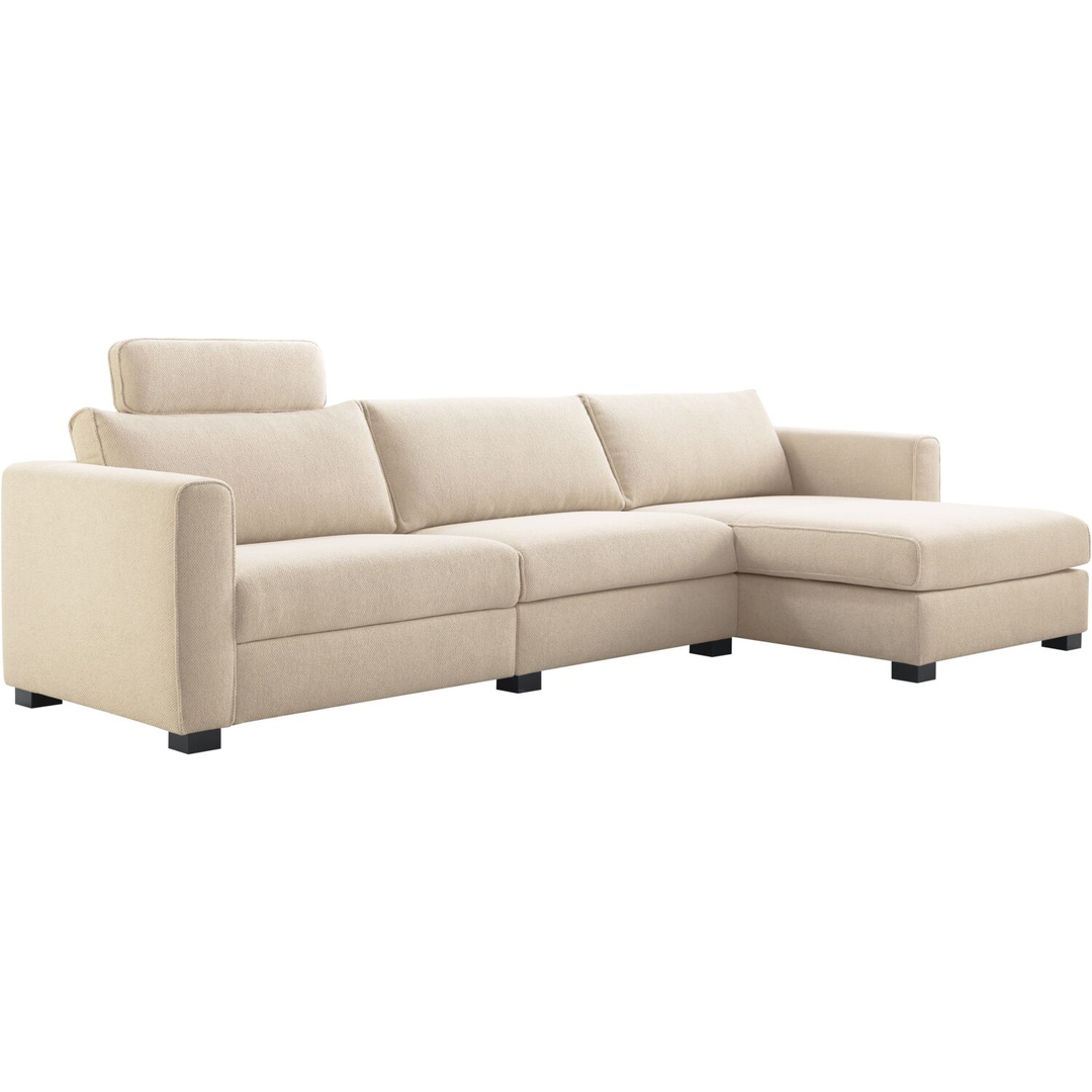 Hoekbank rechts Licato naturel relaxfunctie premium comfort