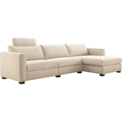 Hoekbank rechts Licato naturel relaxfunctie premium comfort
