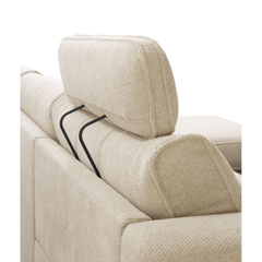 Hoekbank rechts Licato naturel relaxfunctie premium comfort