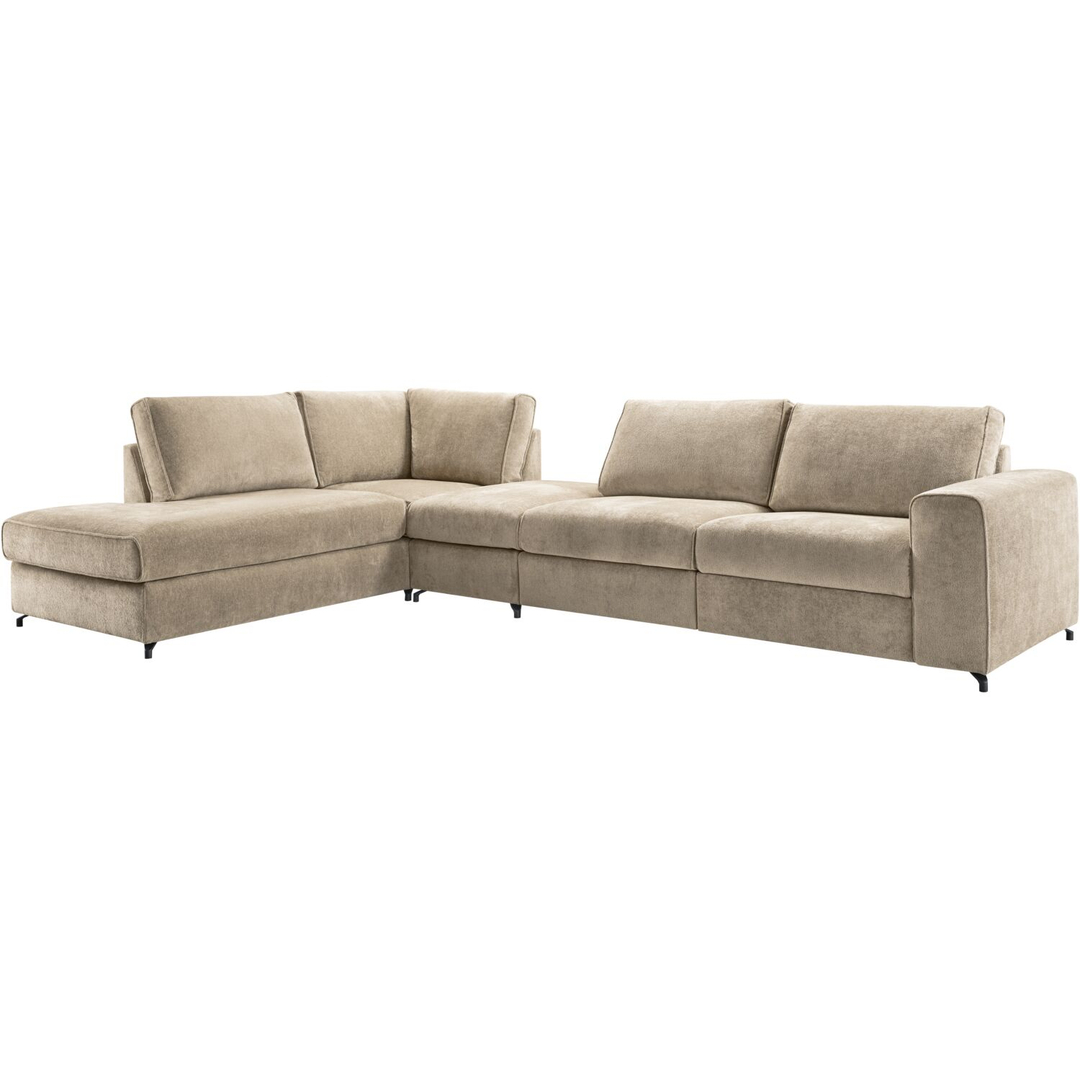 Hoekbank links Licato taupe relaxfunctie excellent comfort