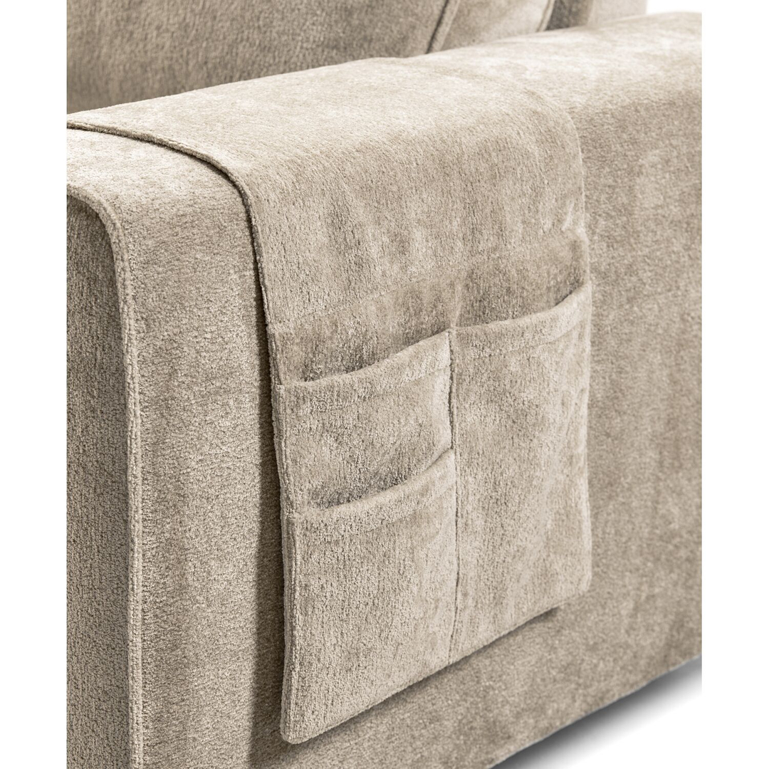 Hoekbank links Licato taupe relaxfunctie excellent comfort