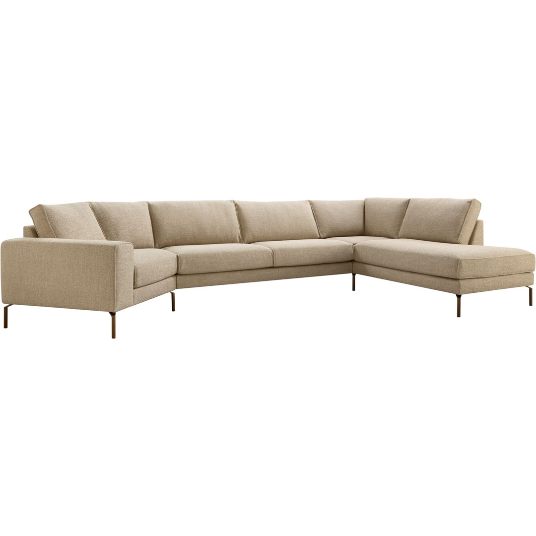 Hoekbank rechts Linoza taupe supreme comfort