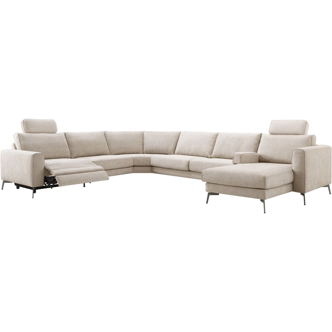 Hoekbank Linoza naturel relaxfunctie links premium comfort