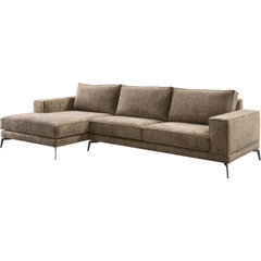 Hoekbank links Andelo bruin premium comfort