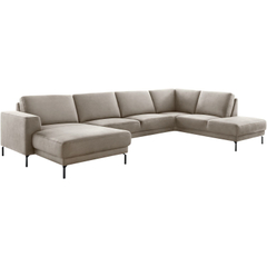 Hoekbank rechts Moscato traagschuim beige relaxfunctie