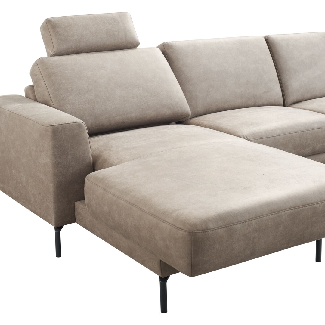 Hoekbank rechts Moscato traagschuim beige relaxfunctie