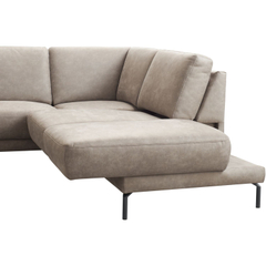 Hoekbank rechts Moscato traagschuim beige relaxfunctie