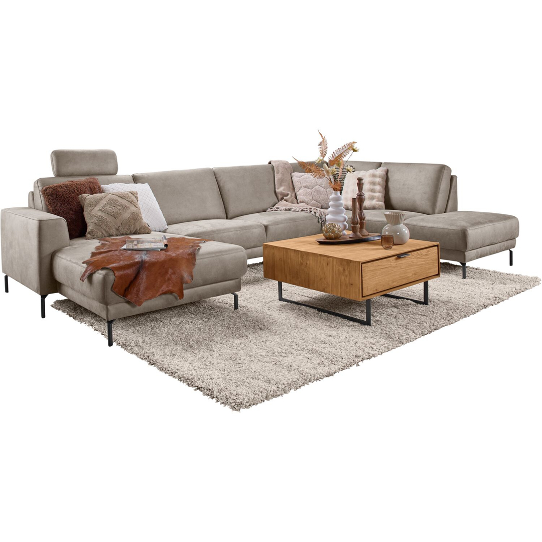 Hoekbank rechts Moscato traagschuim beige relaxfunctie