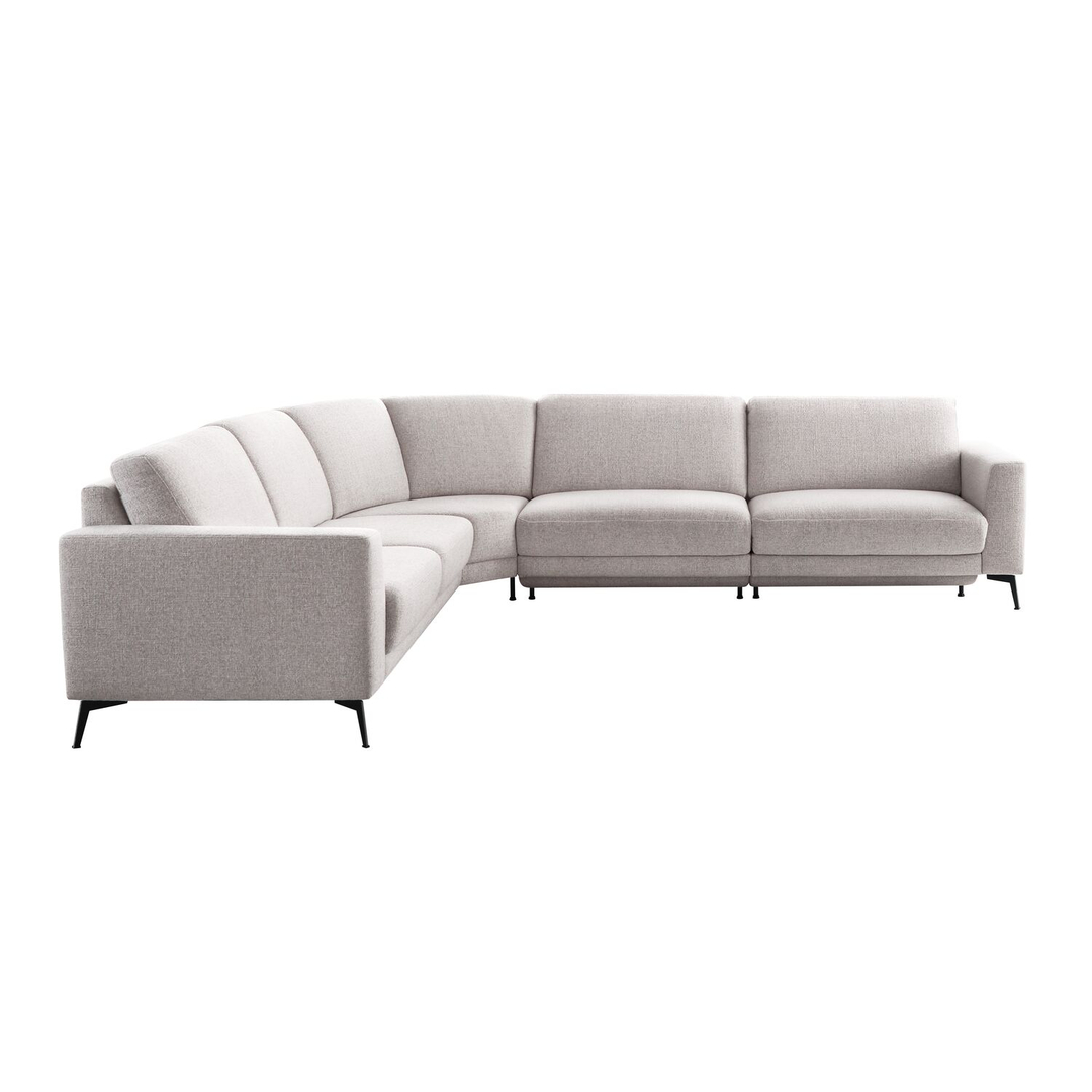 Hoekbank links Moscato lichtgrijs relaxfunctie excellent comfort