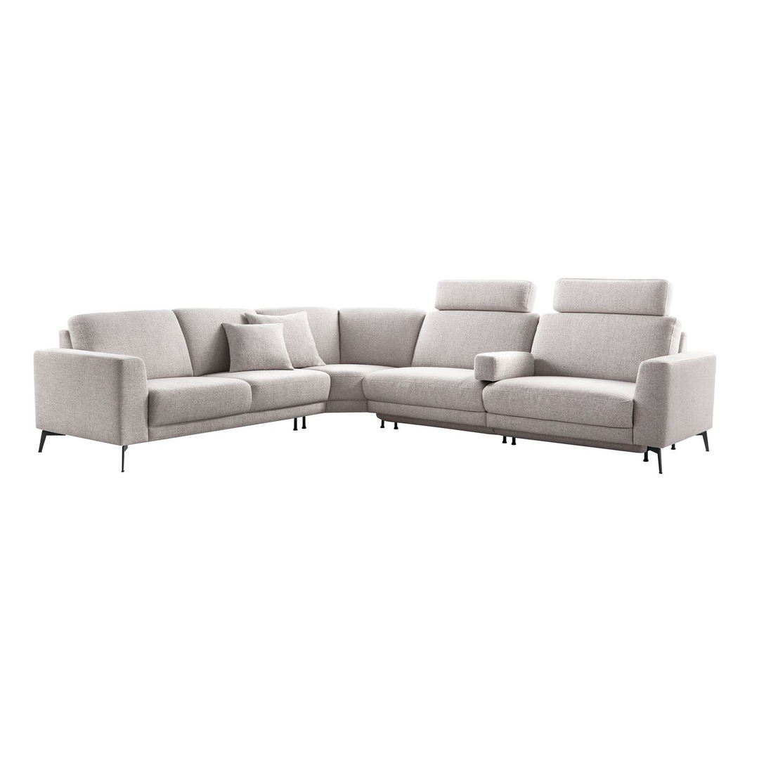 Hoekbank links Moscato lichtgrijs excellent comfort
