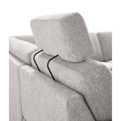 Hoekbank links Muscolo grijs relaxfunctie premium comfort