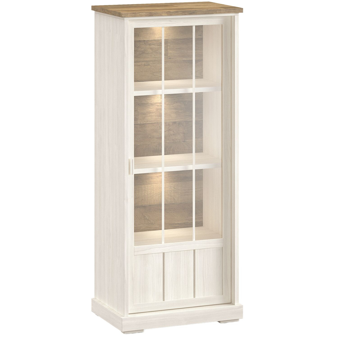 Vitrinekast Eldora 188x77x50 cm deur linksdraaiend