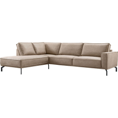 Hoekbank links Alburg microleder taupe premium comfort