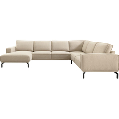 Hoekbank rechts Alburg beige premium comfort
