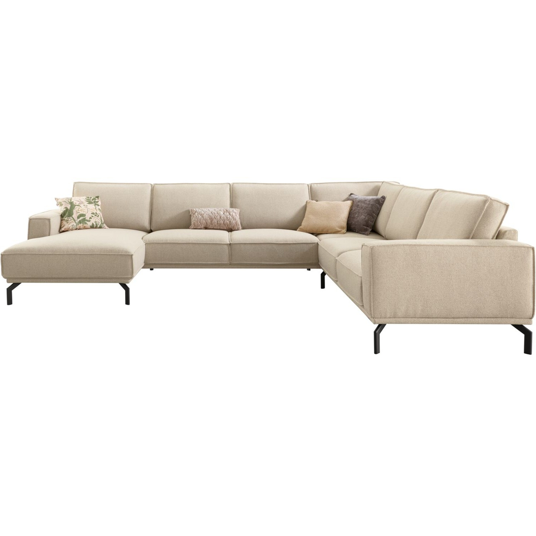 Hoekbank rechts Alburg beige basic comfort
