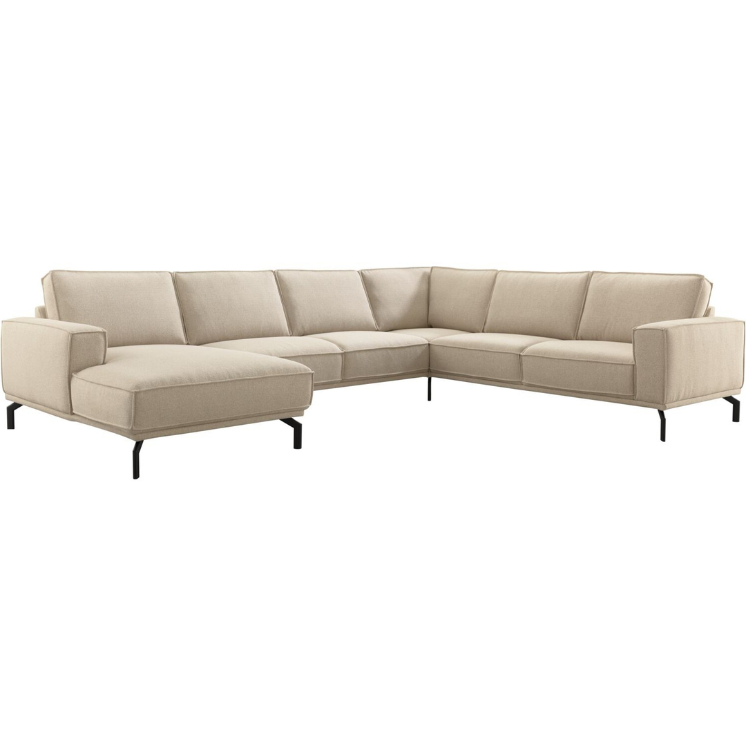 Hoekbank rechts Alburg beige basic comfort