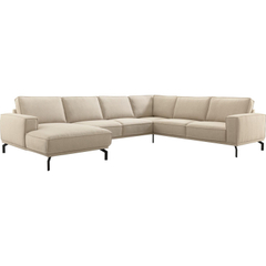 Hoekbank rechts Alburg beige basic comfort