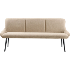 Eetkamerbank Ceno 190 cm combi stof lichtbruin