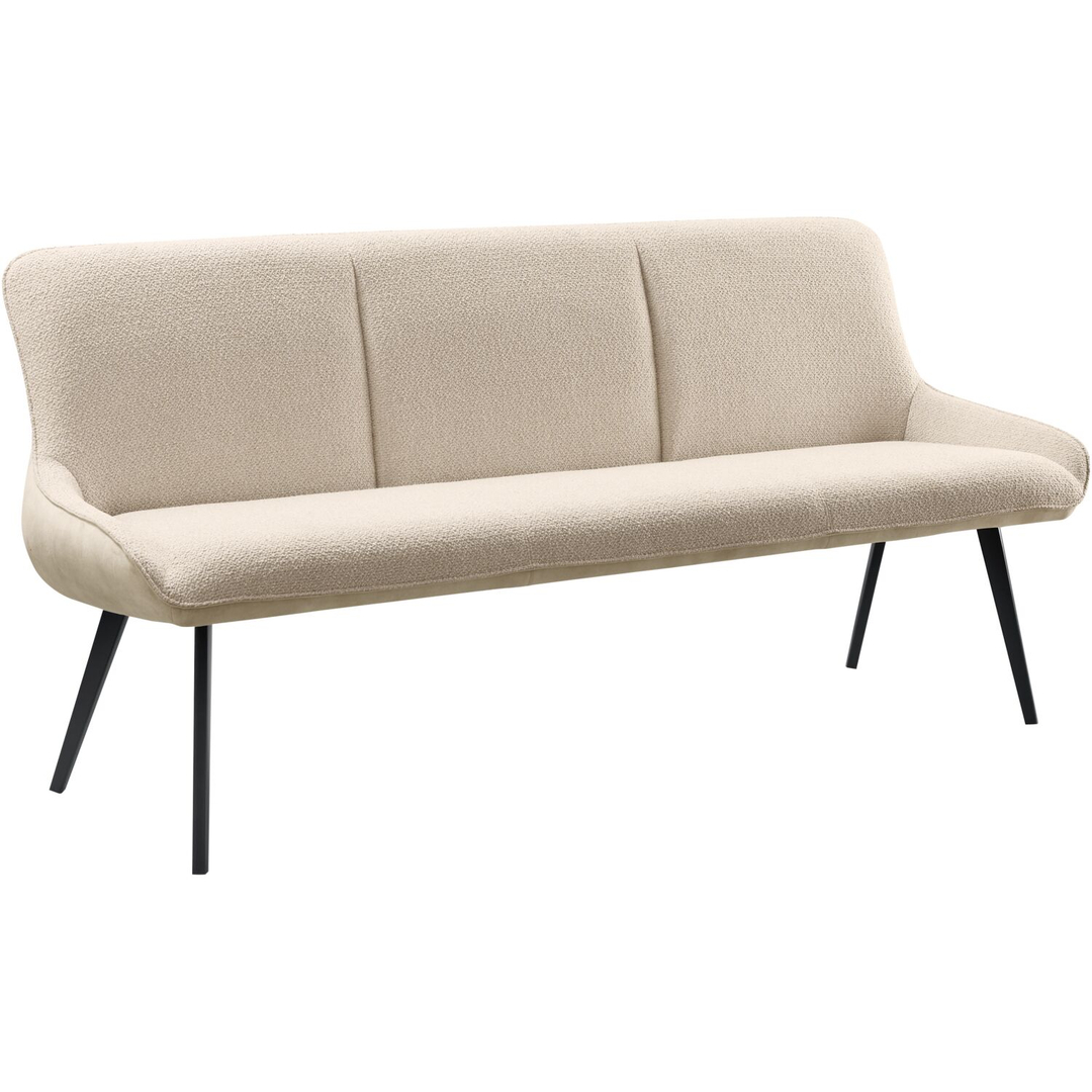 Eetkamerbank Ceno 190 cm combi stof naturel