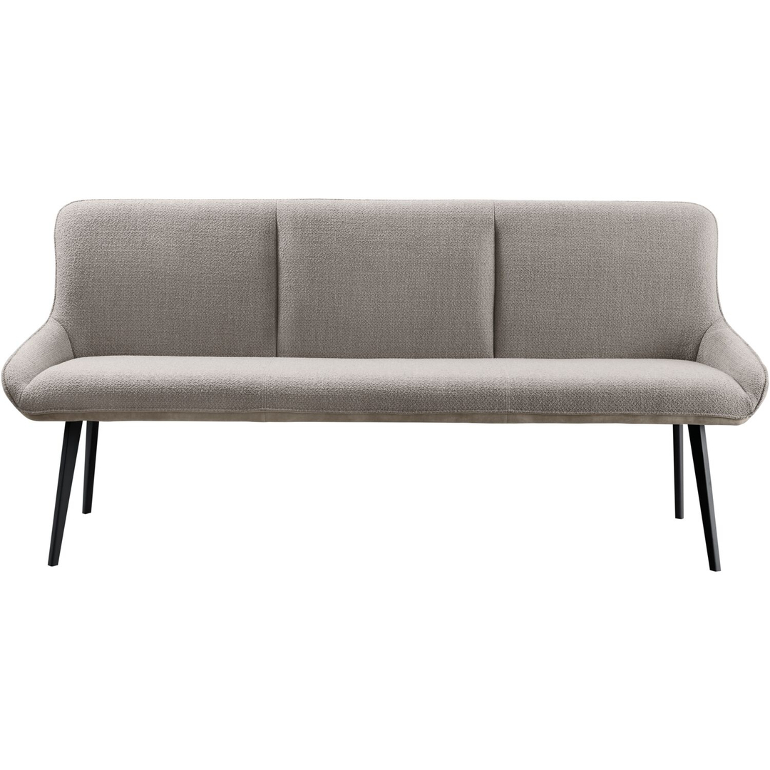 Eetkamerbank Ceno 190 cm combi stof grijs