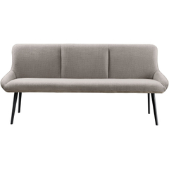 Eetkamerbank Ceno 190 cm combi stof grijs