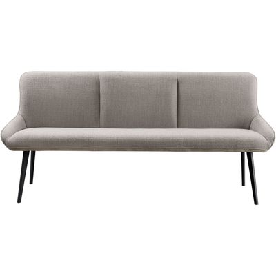 Eetkamerbank Ceno 190 cm combi stof grijs