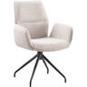 Eetkamerstoel Gavio met armleuning draaibaar beige