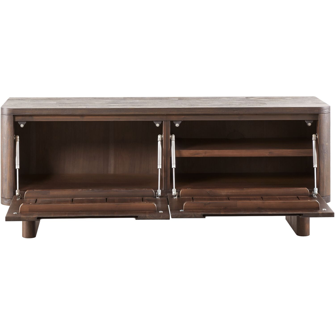 Tv-meubel Tondato 144 cm bruin acaciahout