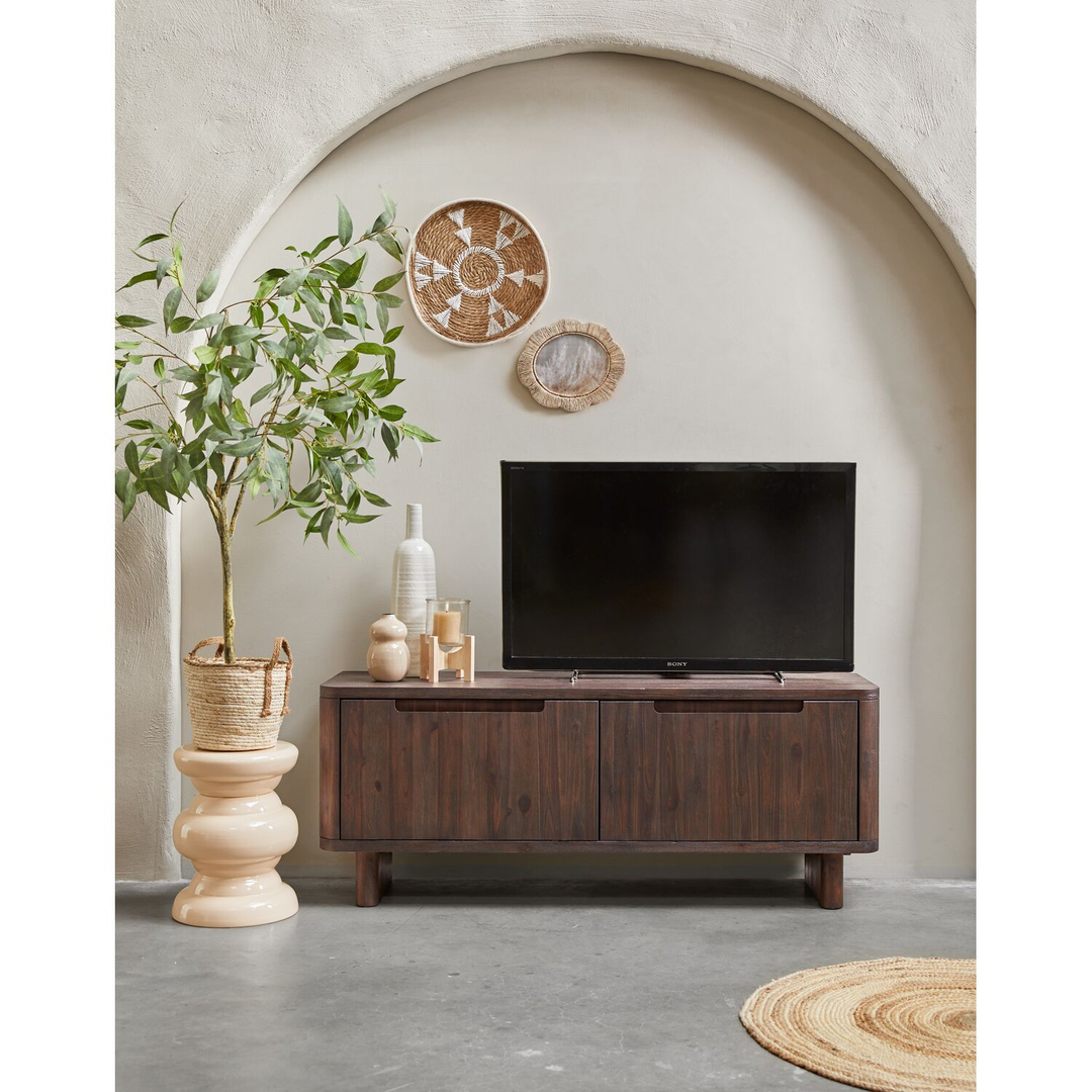 Tv-meubel Tondato 144 cm bruin acaciahout